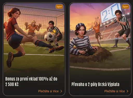 Bonus za první vklad 100 % až do 2 500 Kč