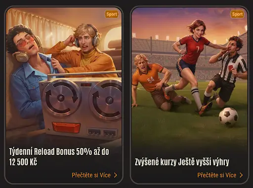 Týdenní reload bonus 50 % až do 12 500 Kč